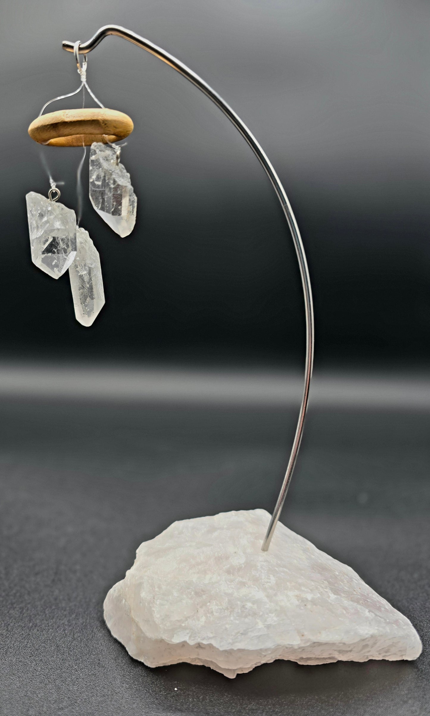 Desk Chime - Clear Quartz Chime and Base