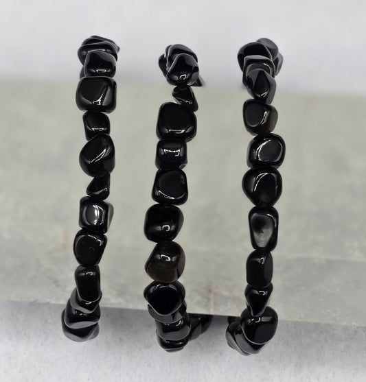 Small Tumble Bracelet - Gold Obsidian