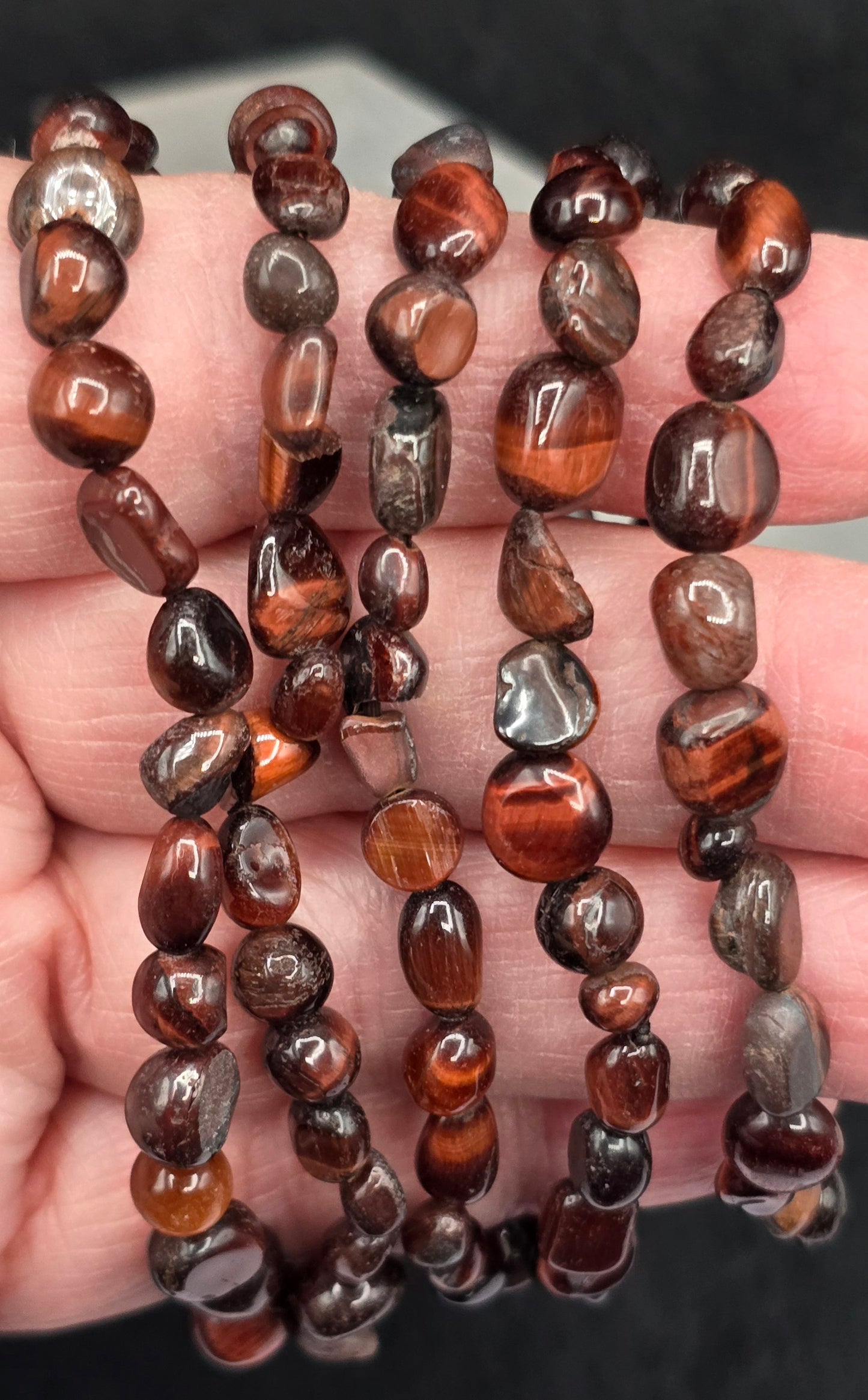 Small Tumble Bracelet - Red Tiger Eye