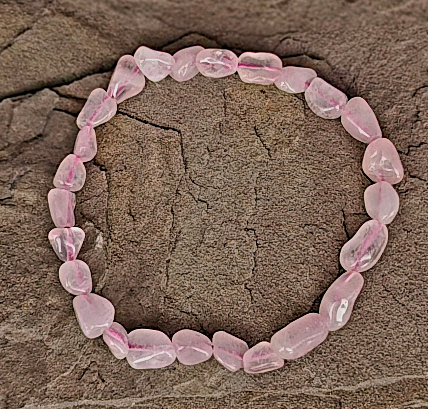 Small Tumble Bracelet - Rose Quartz