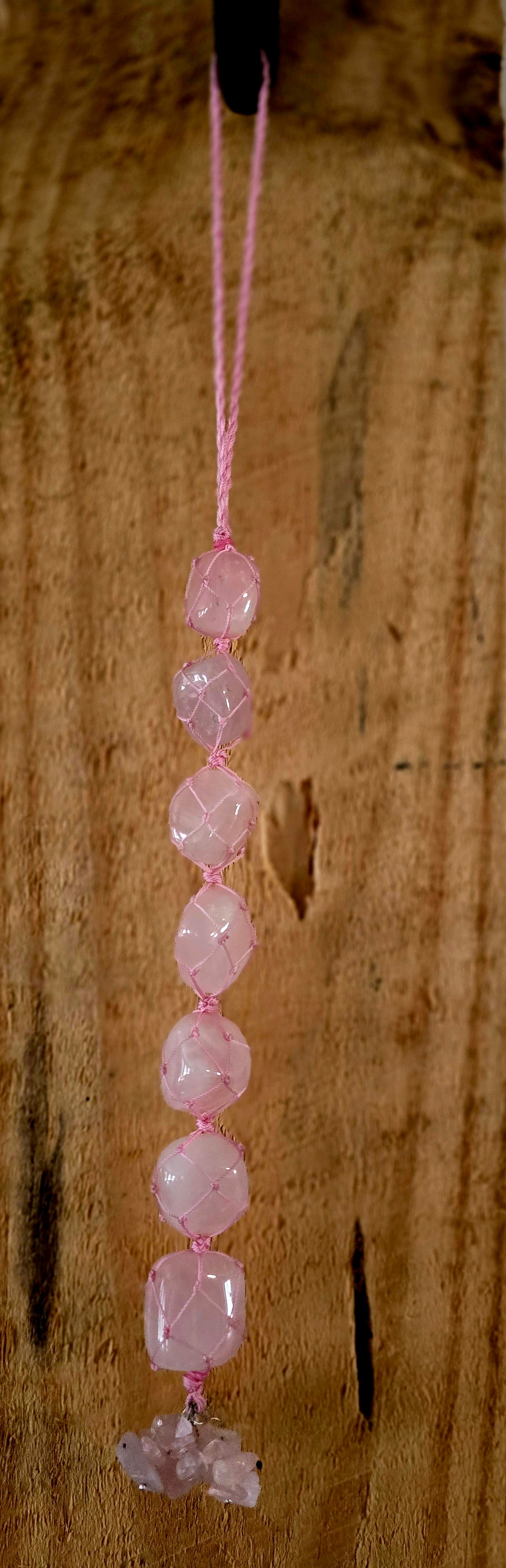 Large Tumble Hanger - Rose Quartz