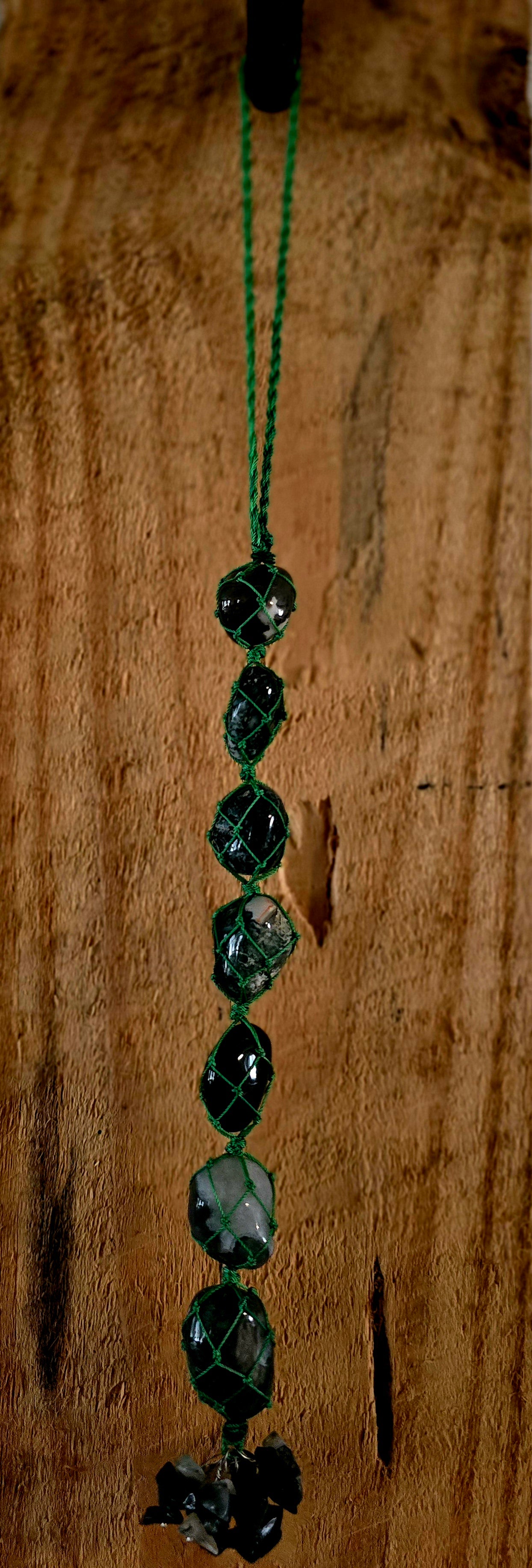 Large Tumble Hanger - Moss Agate