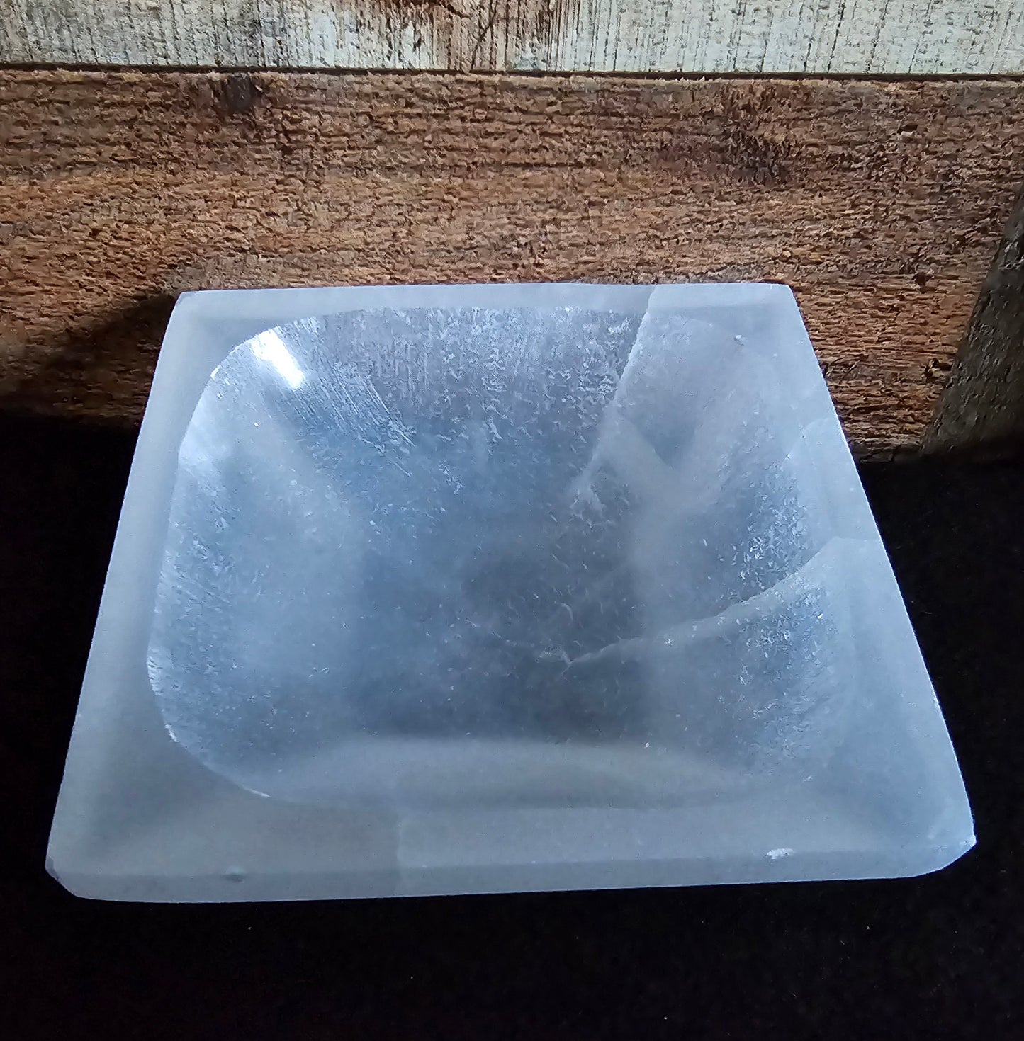 Selenite Square Bowl 5.5"