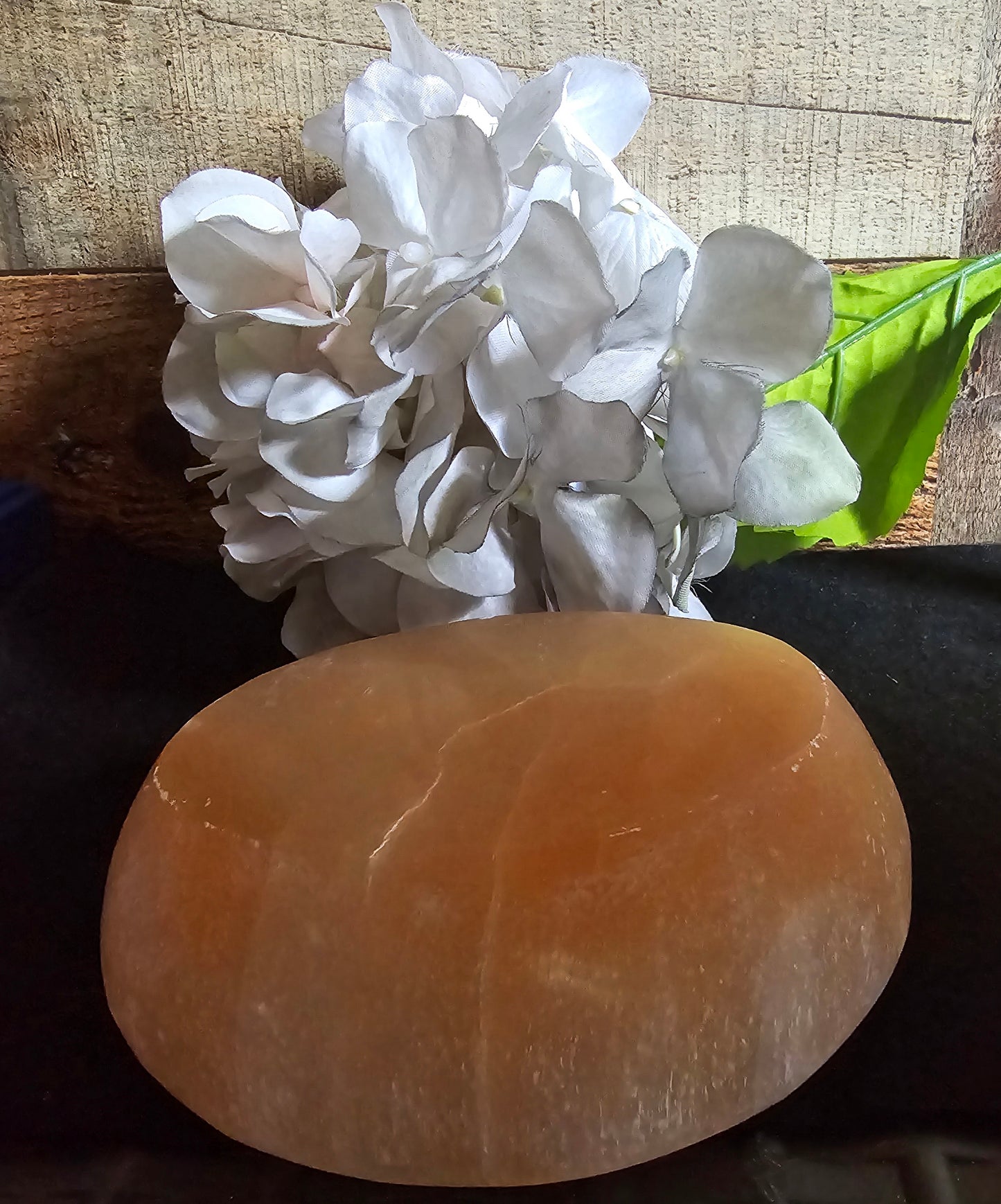 Selenite Orange Oval Bowl 6"