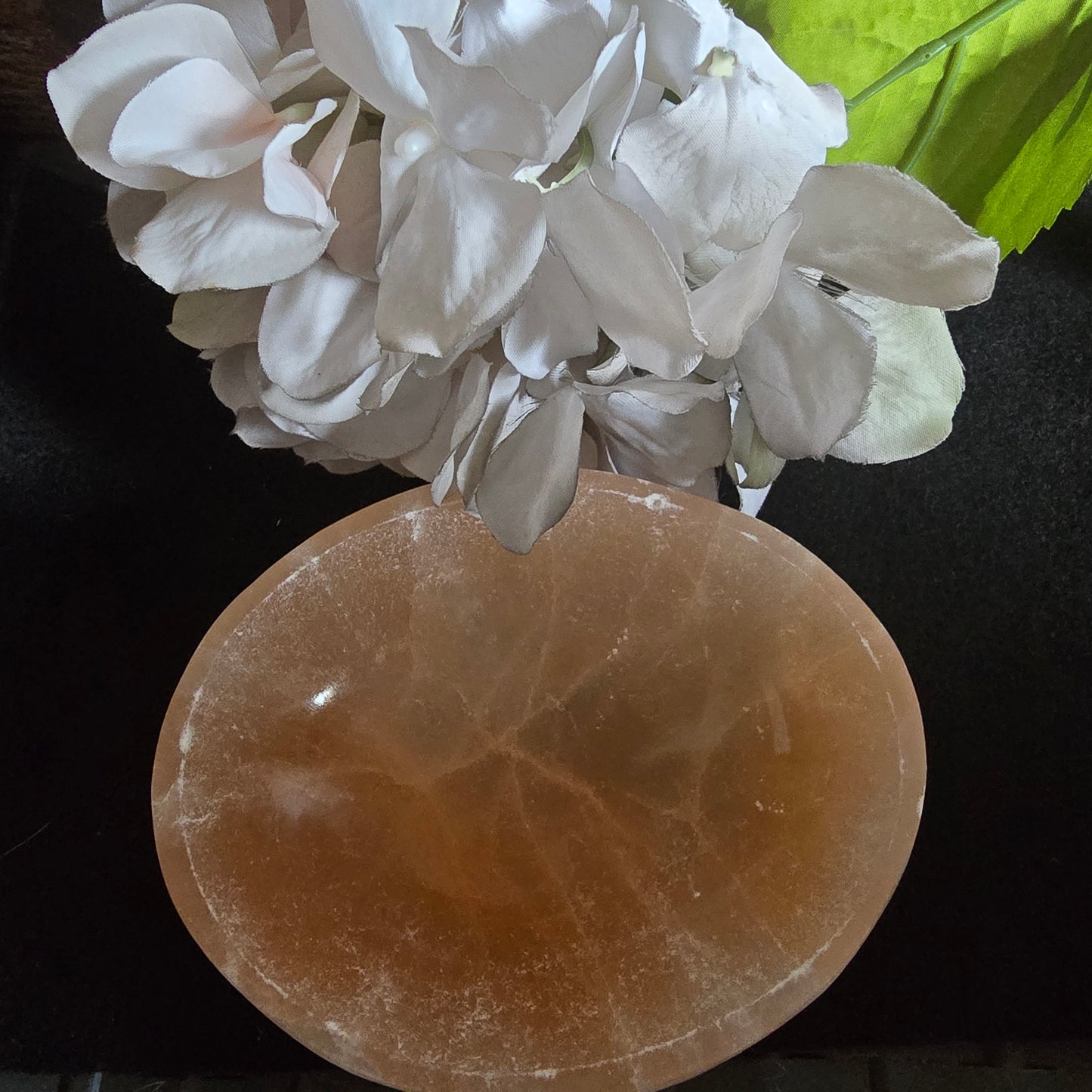 Selenite Orange Oval Bowl 6"