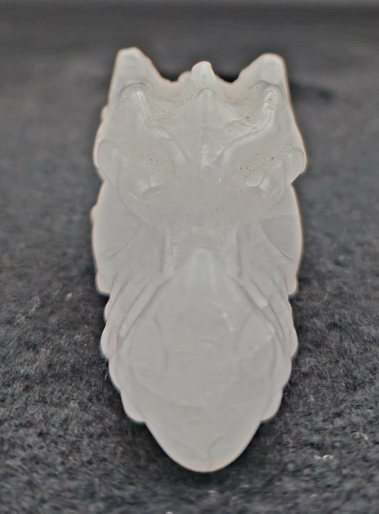 Dragon Head Rose Quartz 2.5"