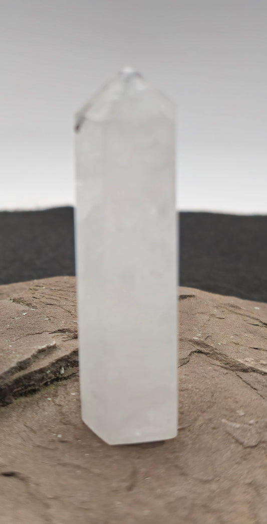 Clear Quartz Tower with Black Tourmaline 2.8"-#3