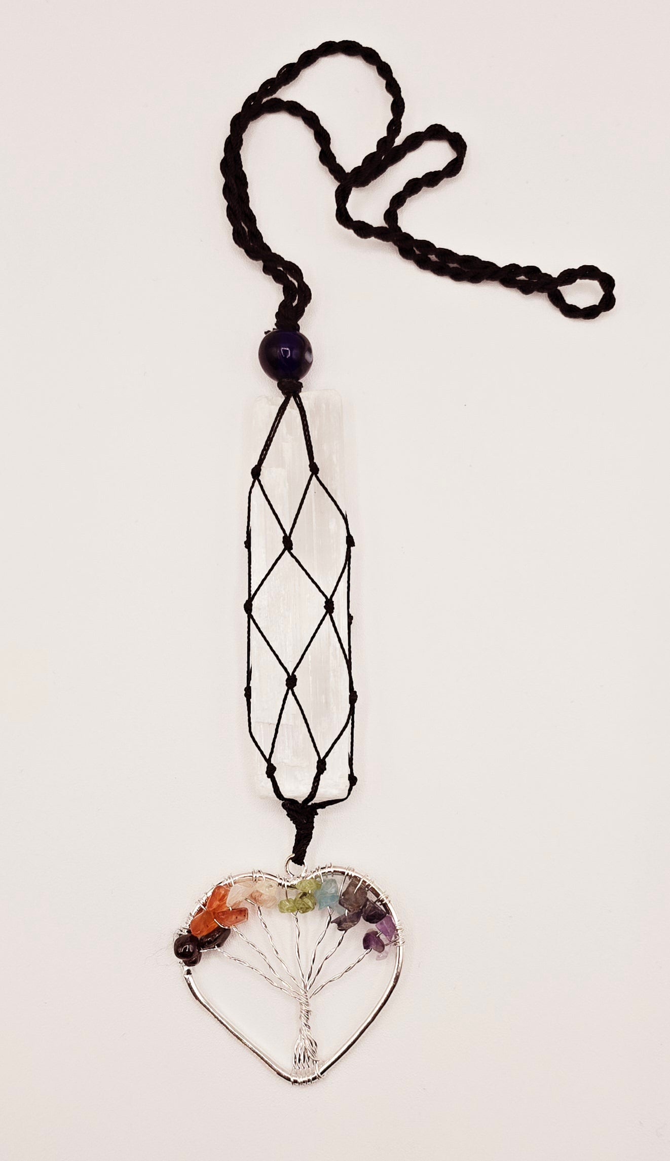 Chakra Tree of Life Hanger with Selenite Stick