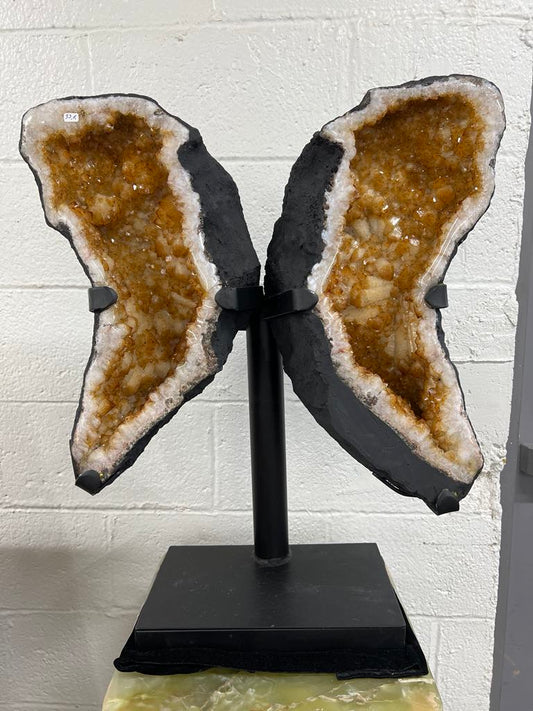 Citrine Wings with Stand