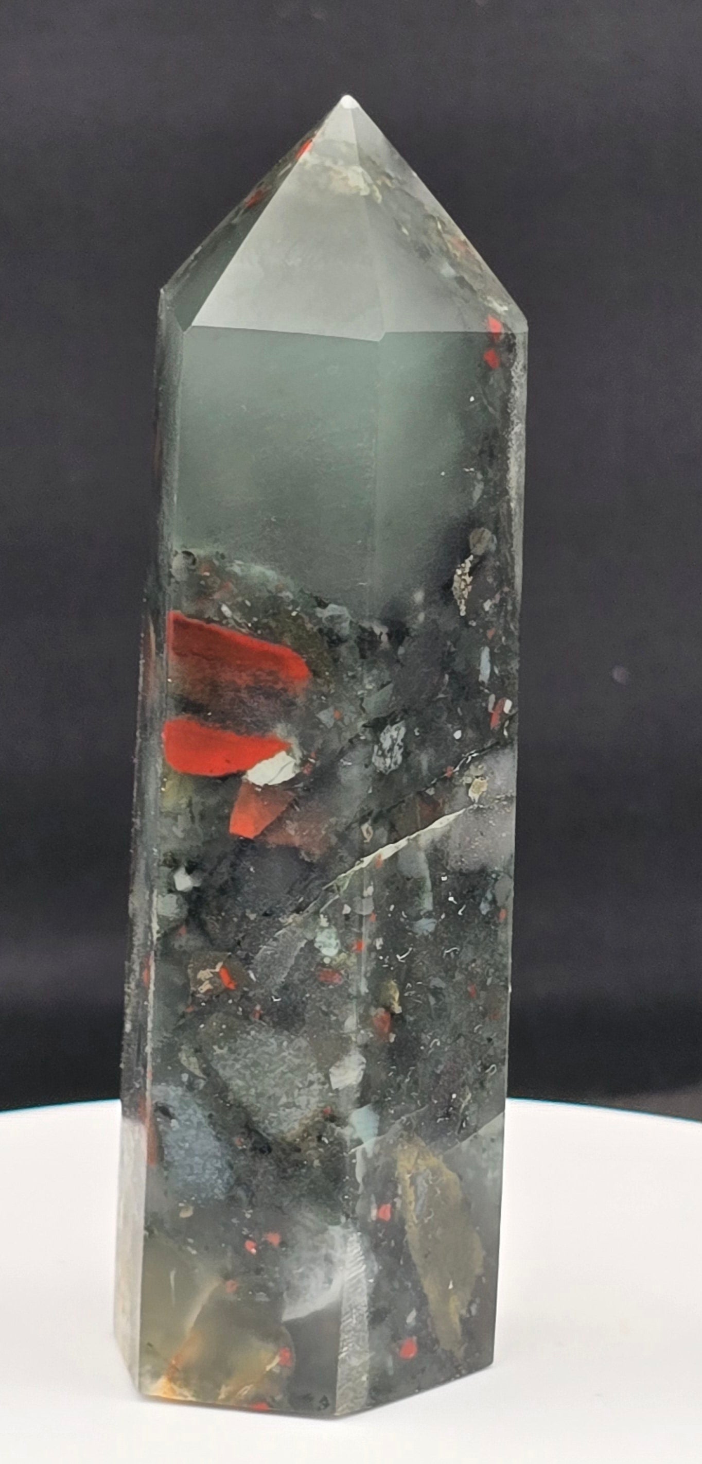 African Bloodstone Tower 3.4"-#2