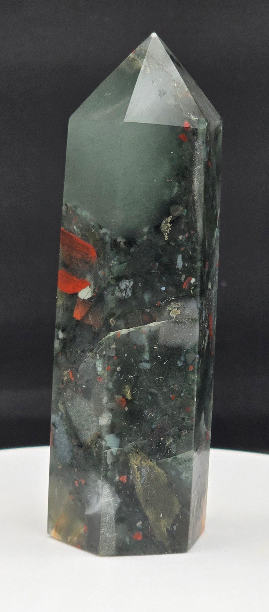 African Bloodstone Tower 3.4"-#2