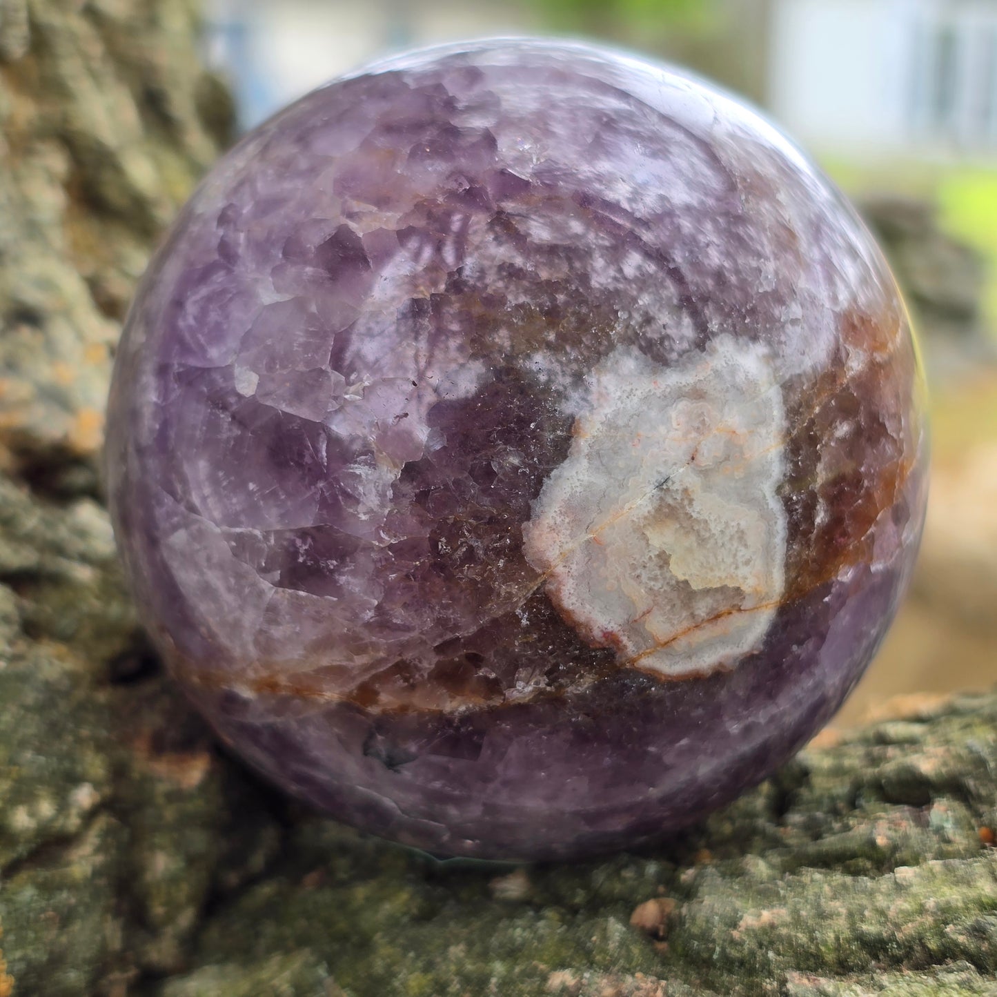 Amethyst Agate Sphere 69MM-#4