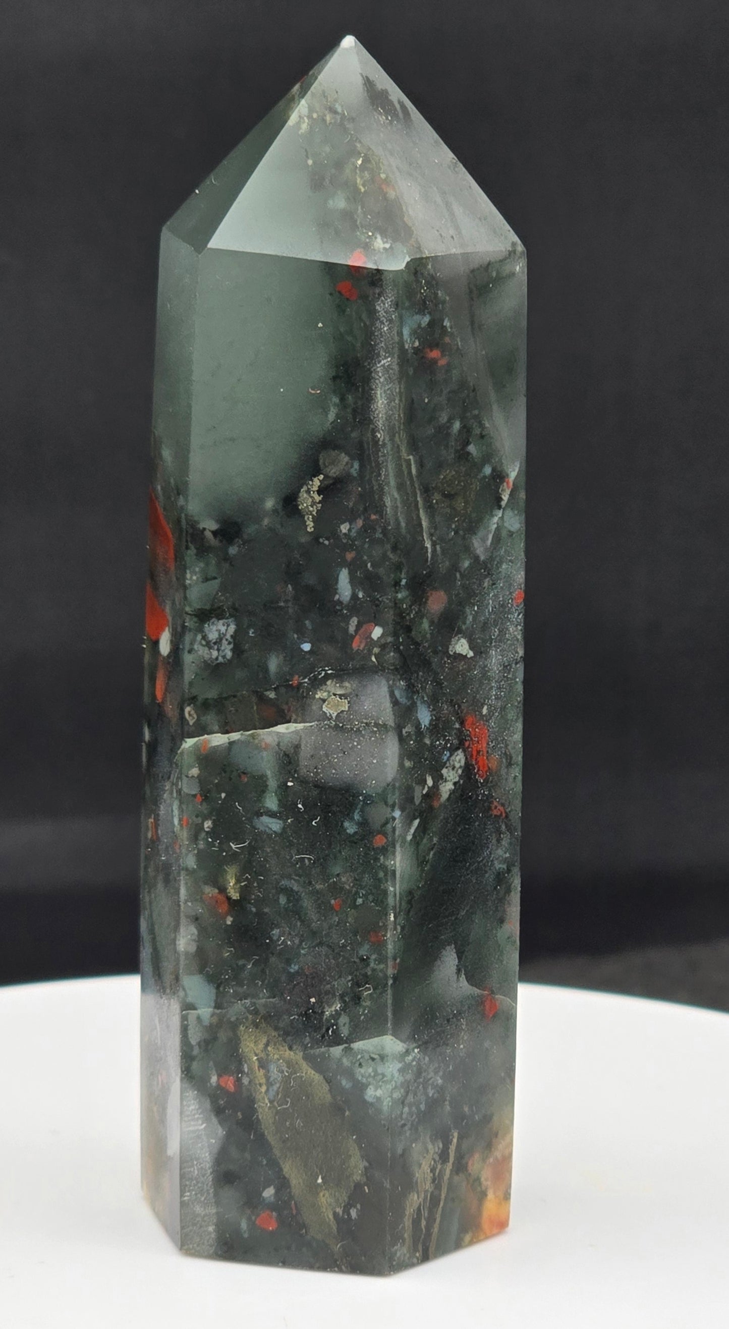 African Bloodstone Tower 3.4"-#2