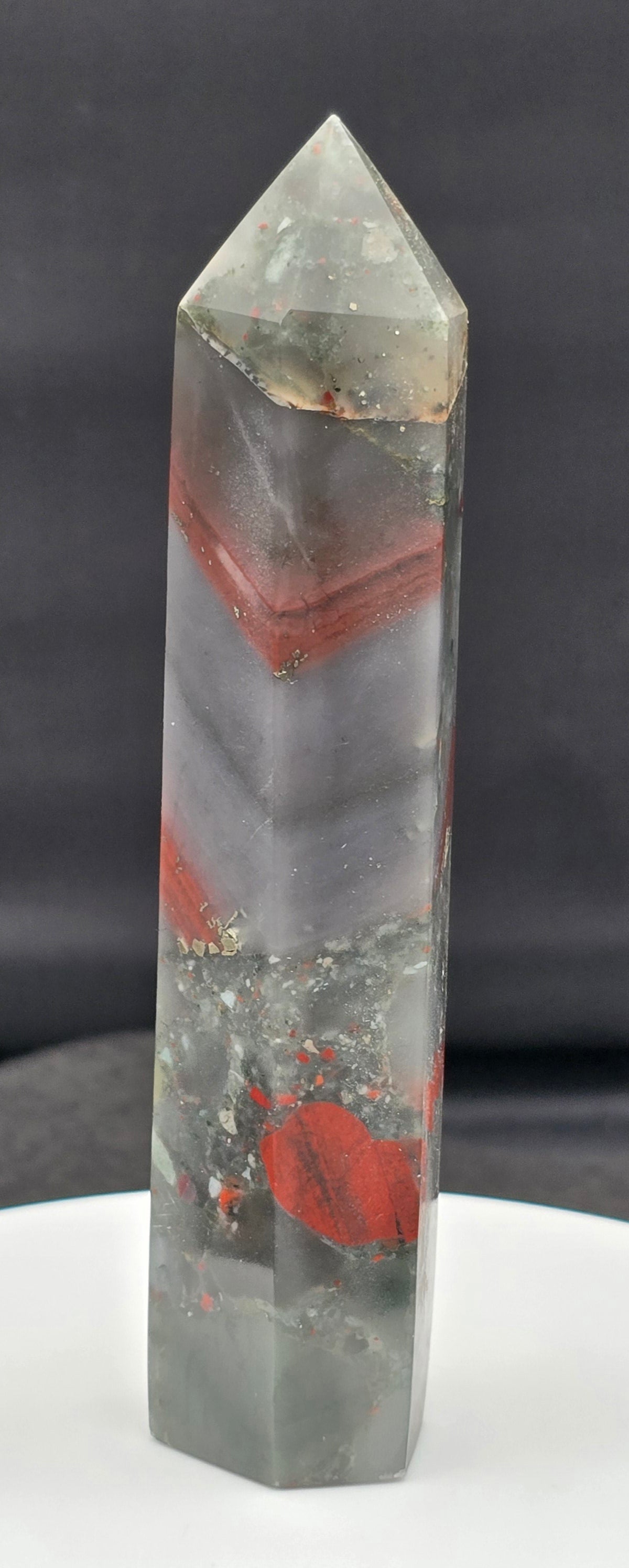African Bloodstone Tower 4.4"-#5