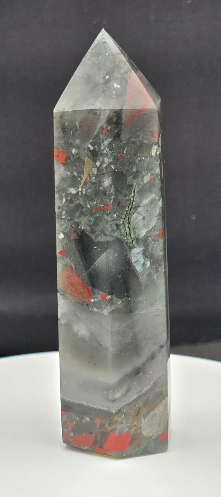 African Bloodstone Tower 3.8"-#4