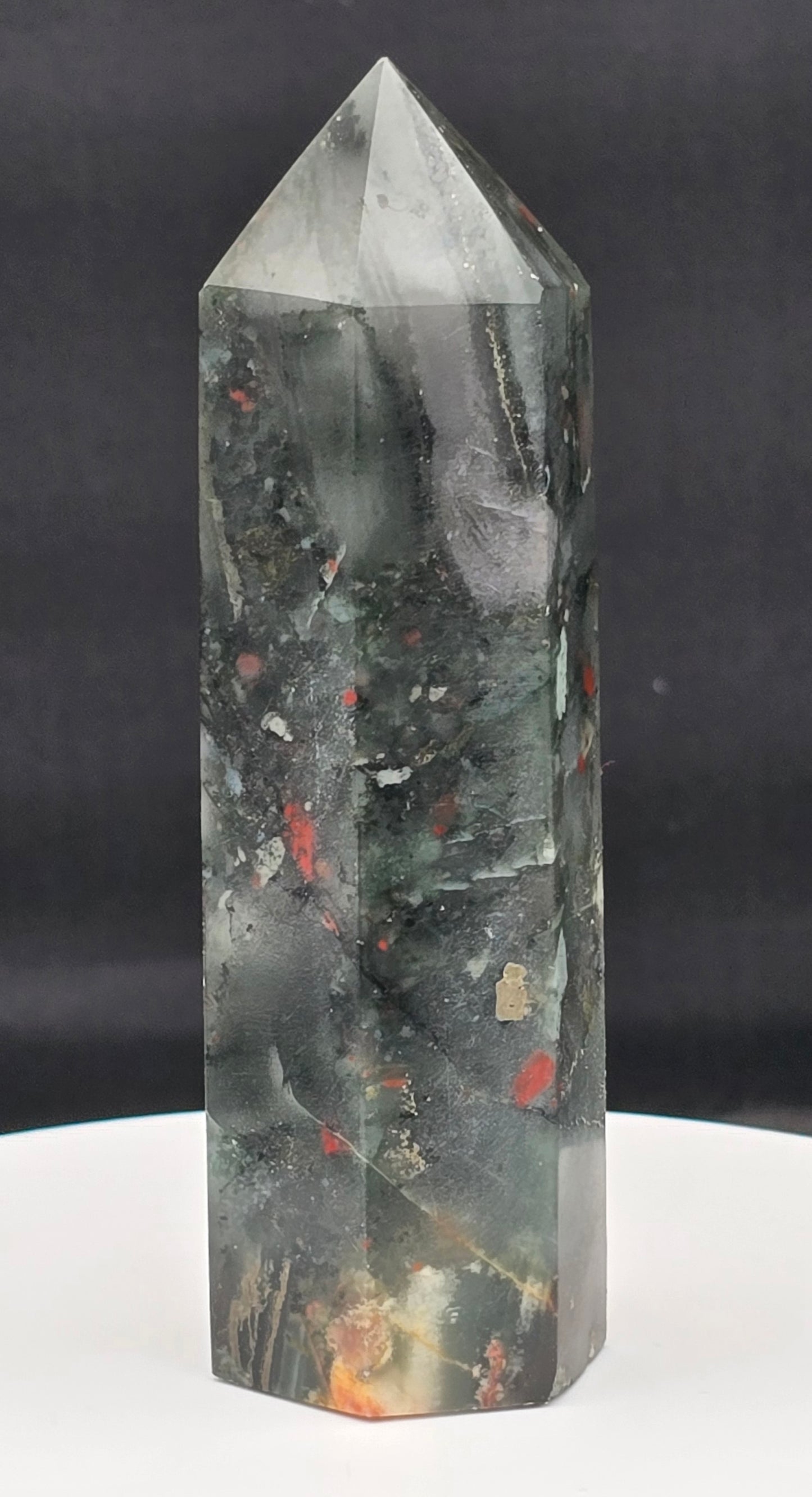 African Bloodstone Tower 3.4"-#2