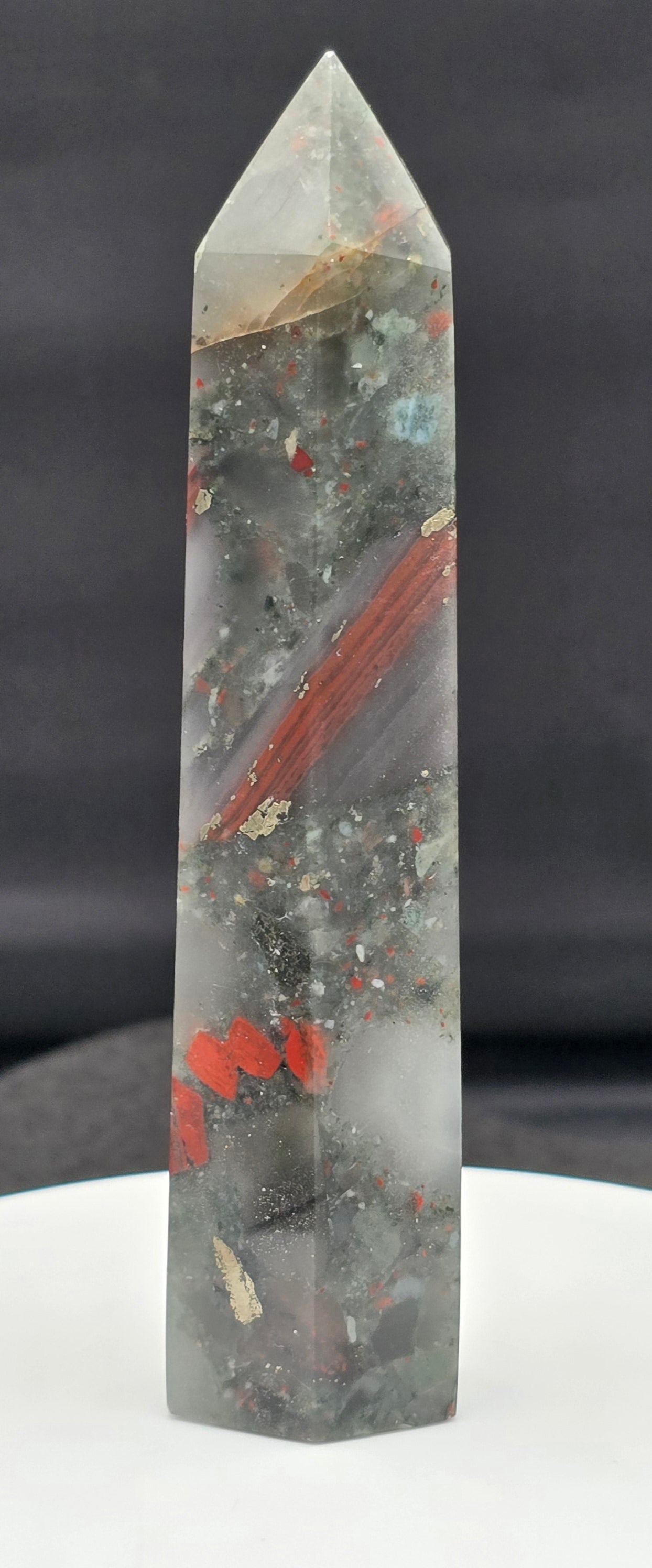 African Bloodstone Tower 4.4"-#5