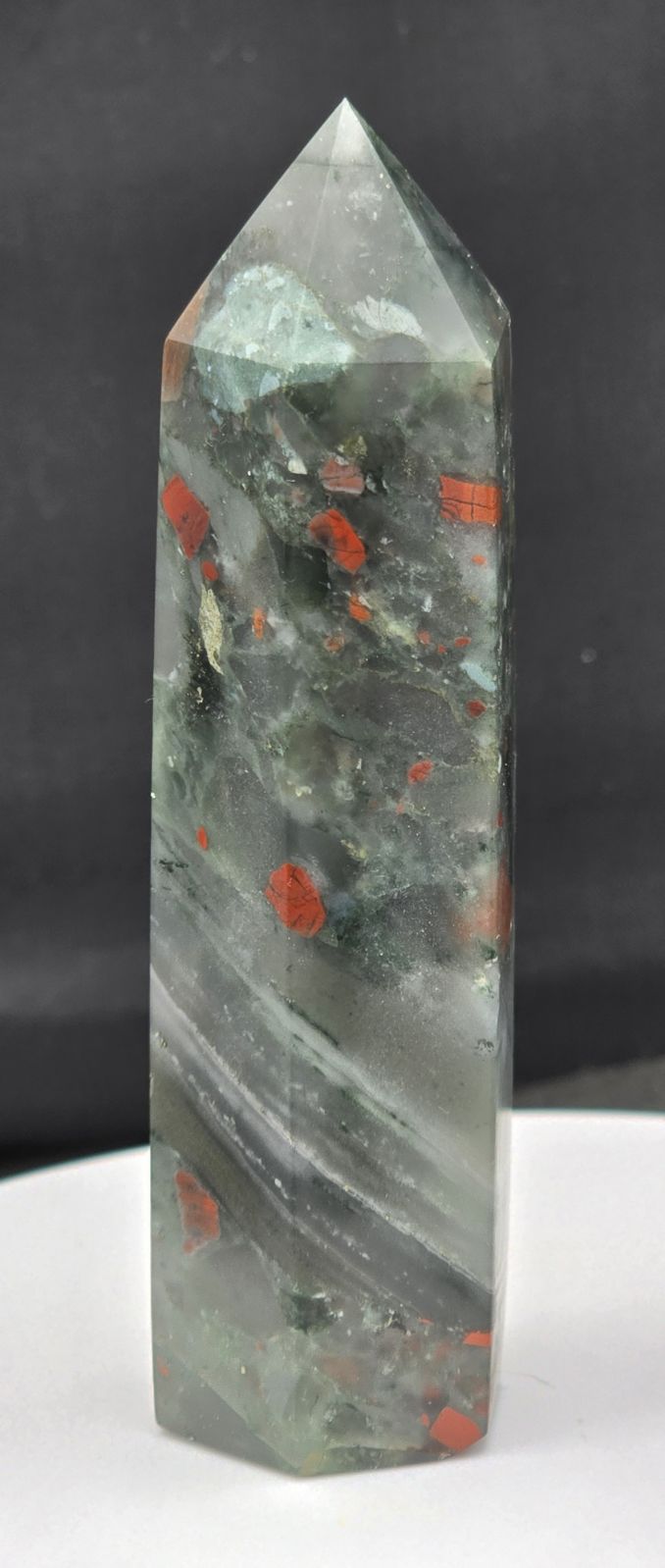 African Bloodstone Tower 3.8"-#4