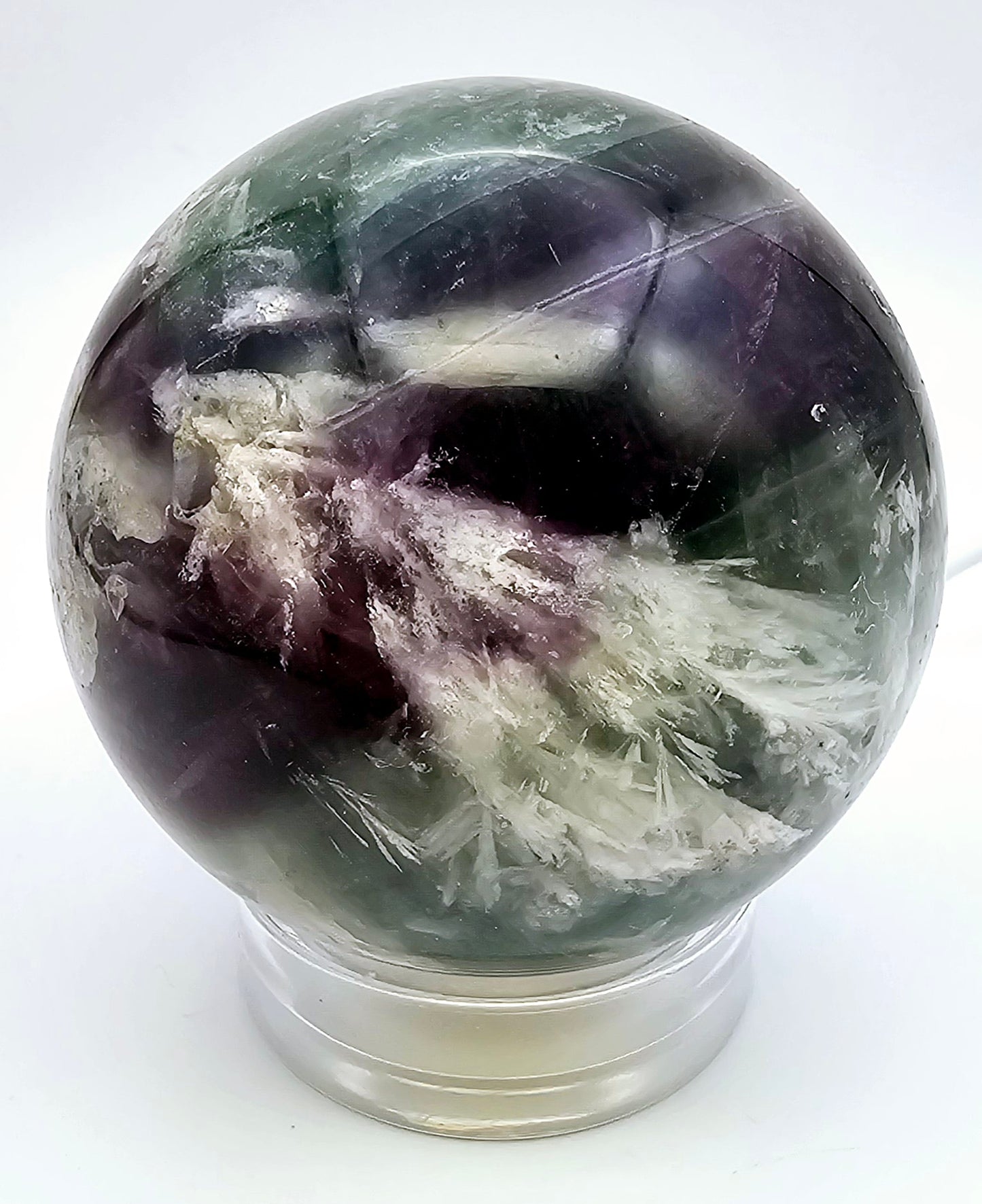 Snowflake Fluorite Sphere 62MM-#1