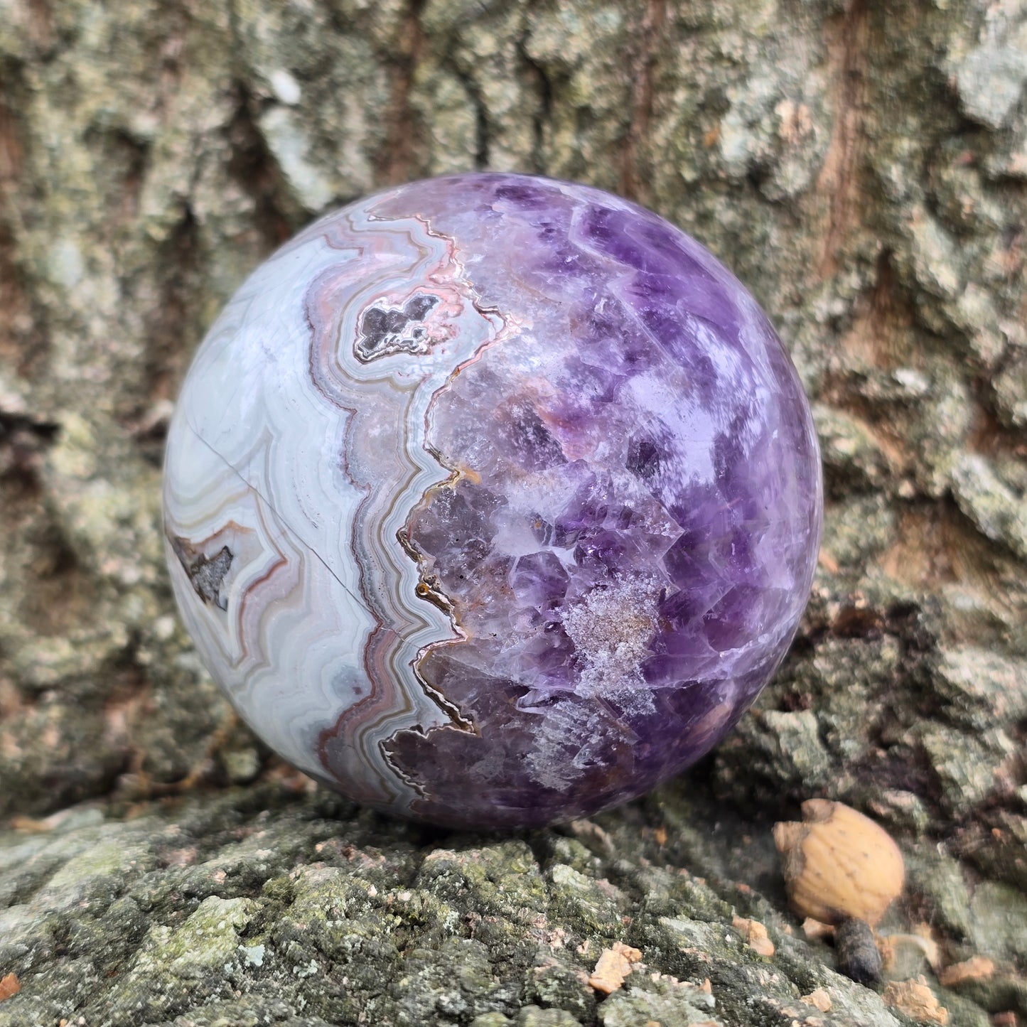 Amethyst Agate Sphere 77.75mm-#1