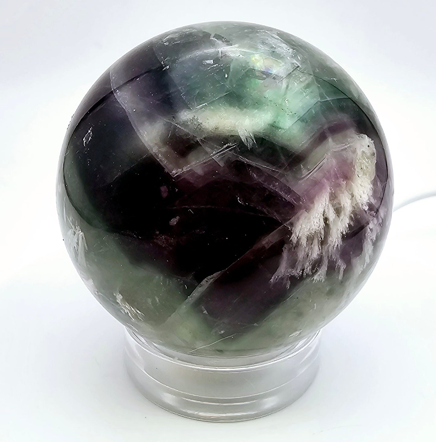 Snowflake Fluorite Sphere 62MM-#1