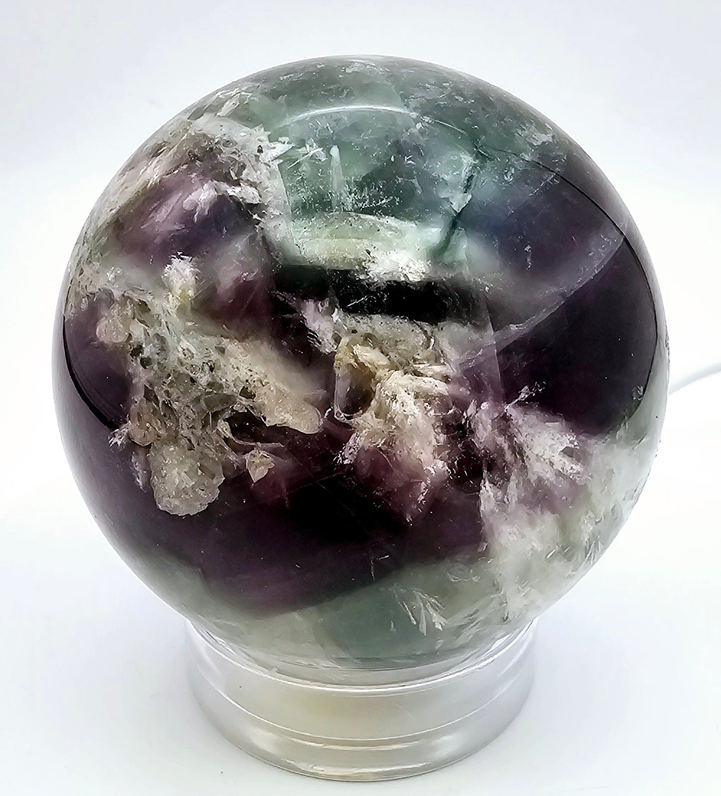 Snowflake Fluorite Sphere 62MM-#1