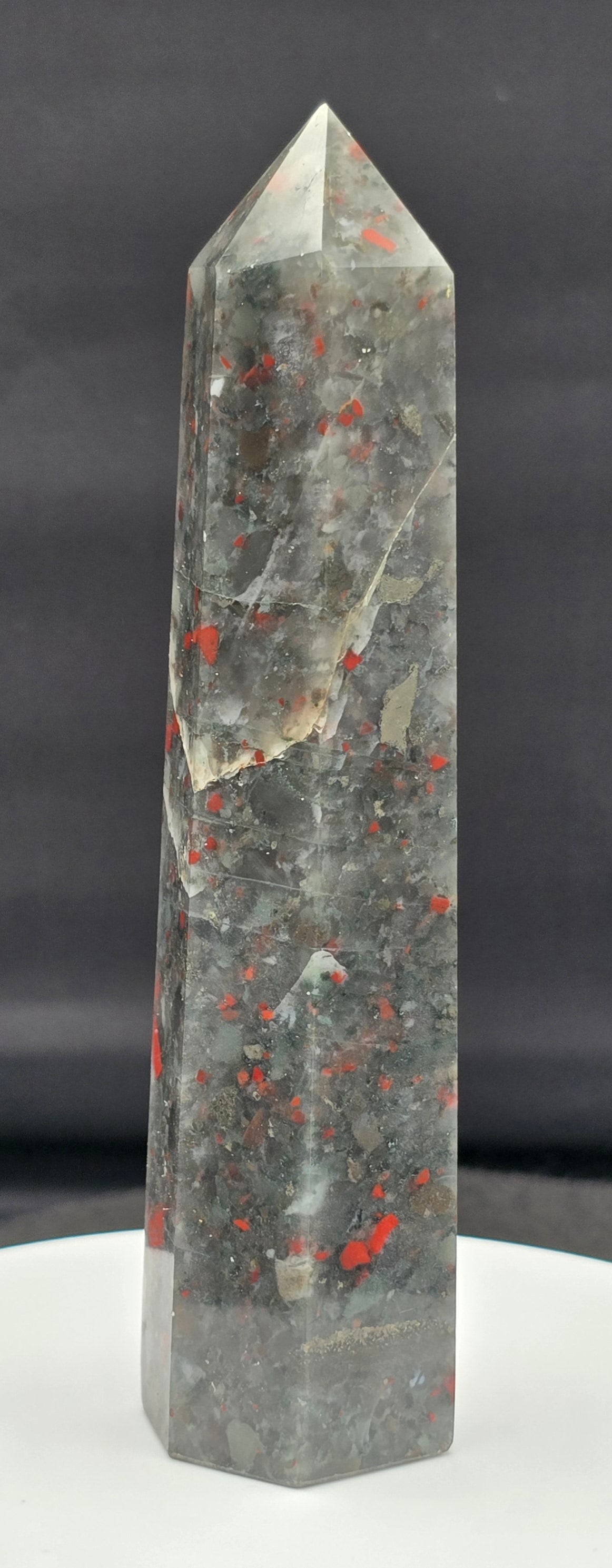 African Bloodstone Tower 4.8"-#6