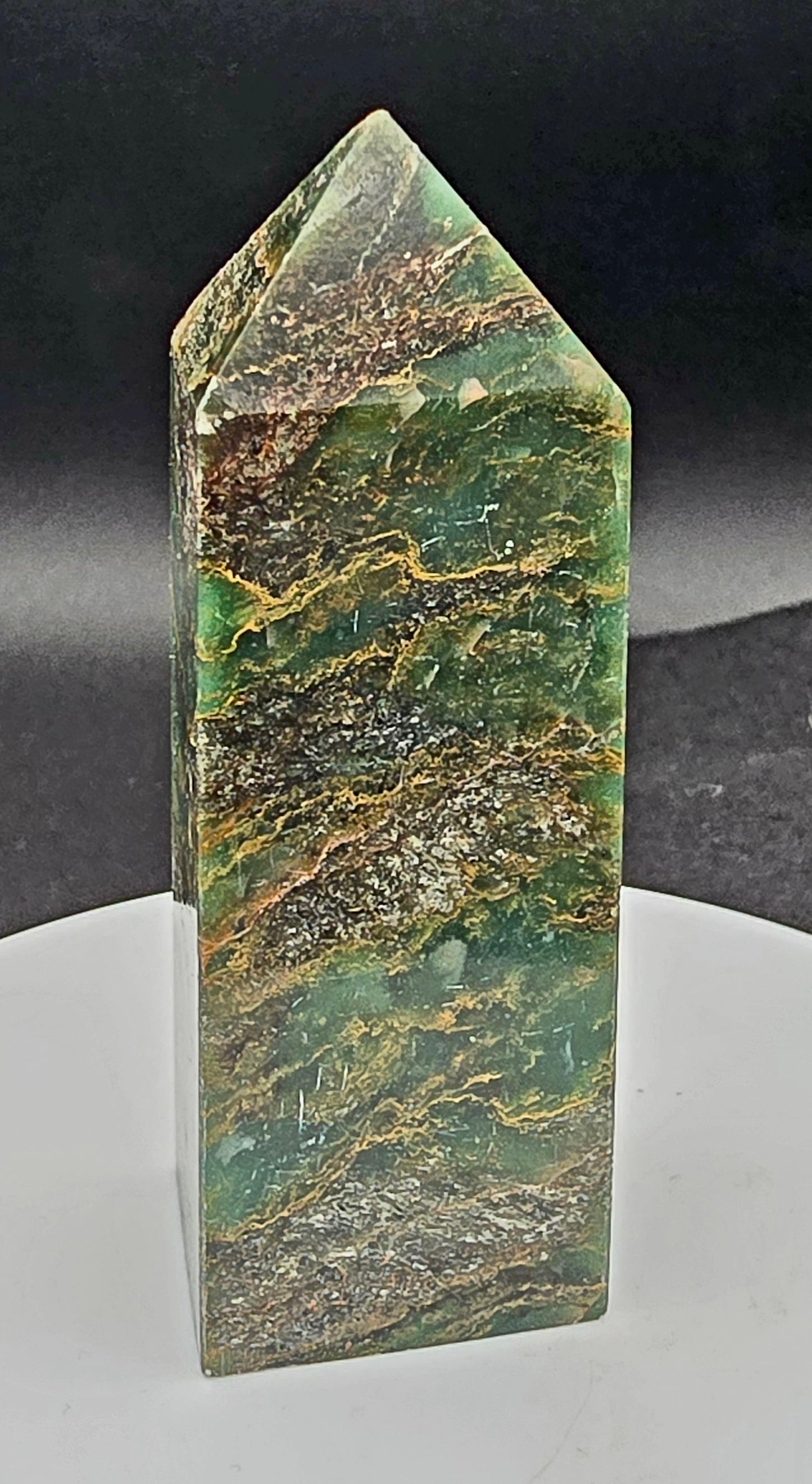 African Jade Tower 3.2"-#1