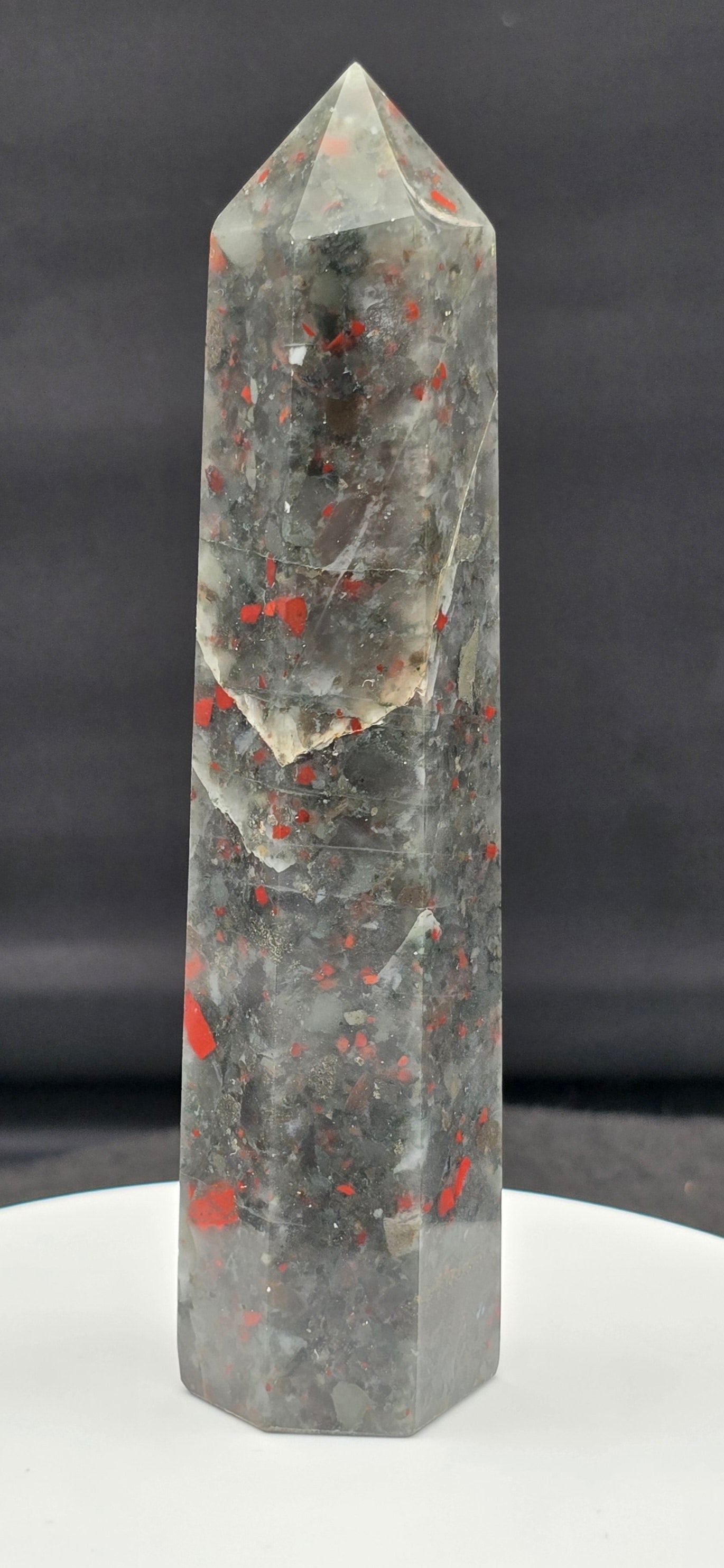 African Bloodstone Tower 4.8"-#6