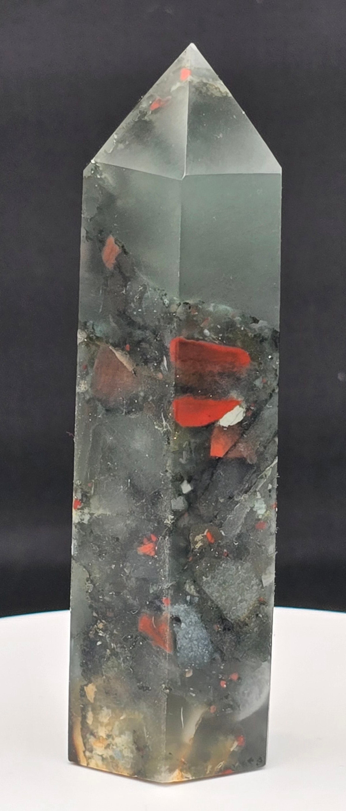 African Bloodstone Tower 3.4"-#2