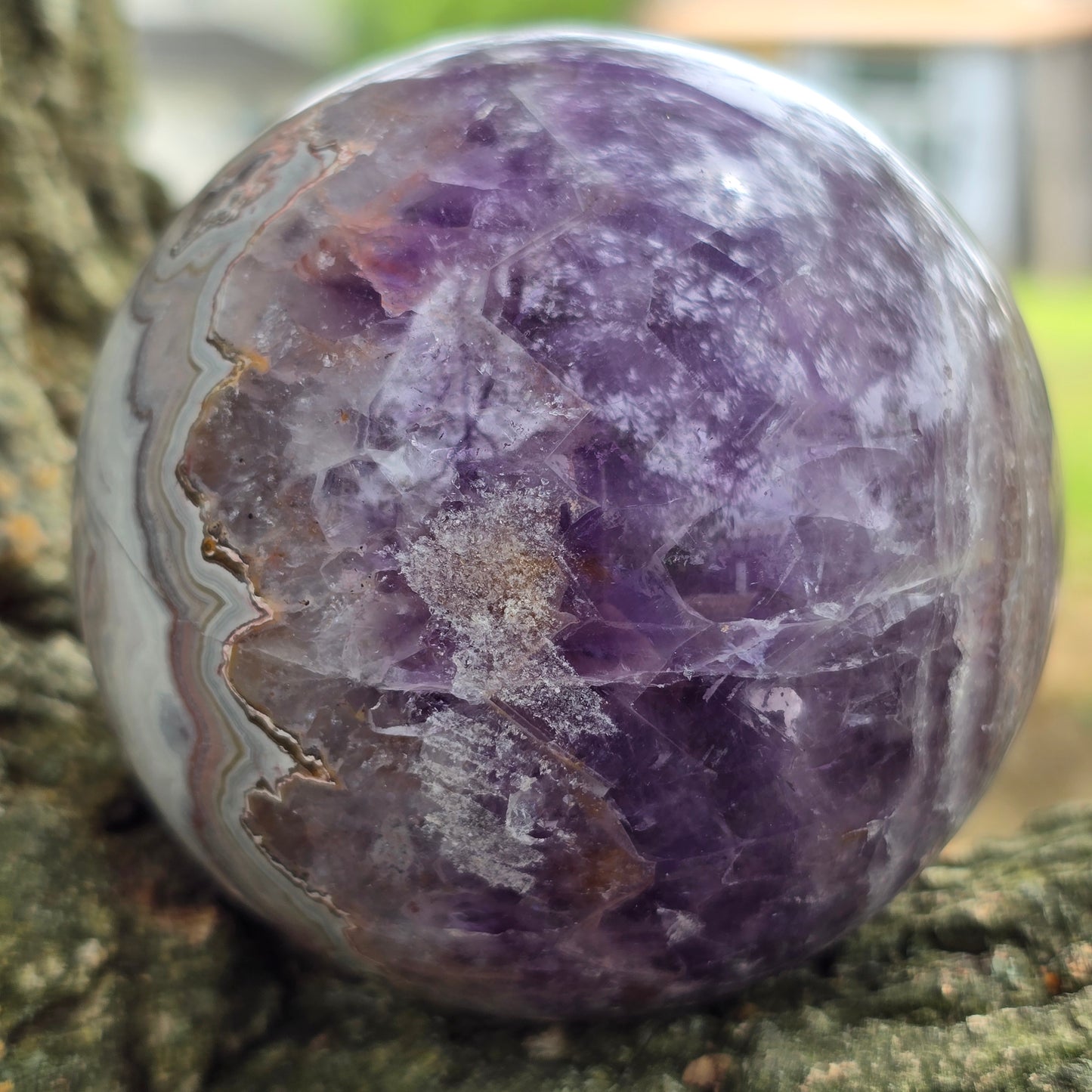 Amethyst Agate Sphere 77.75mm-#1
