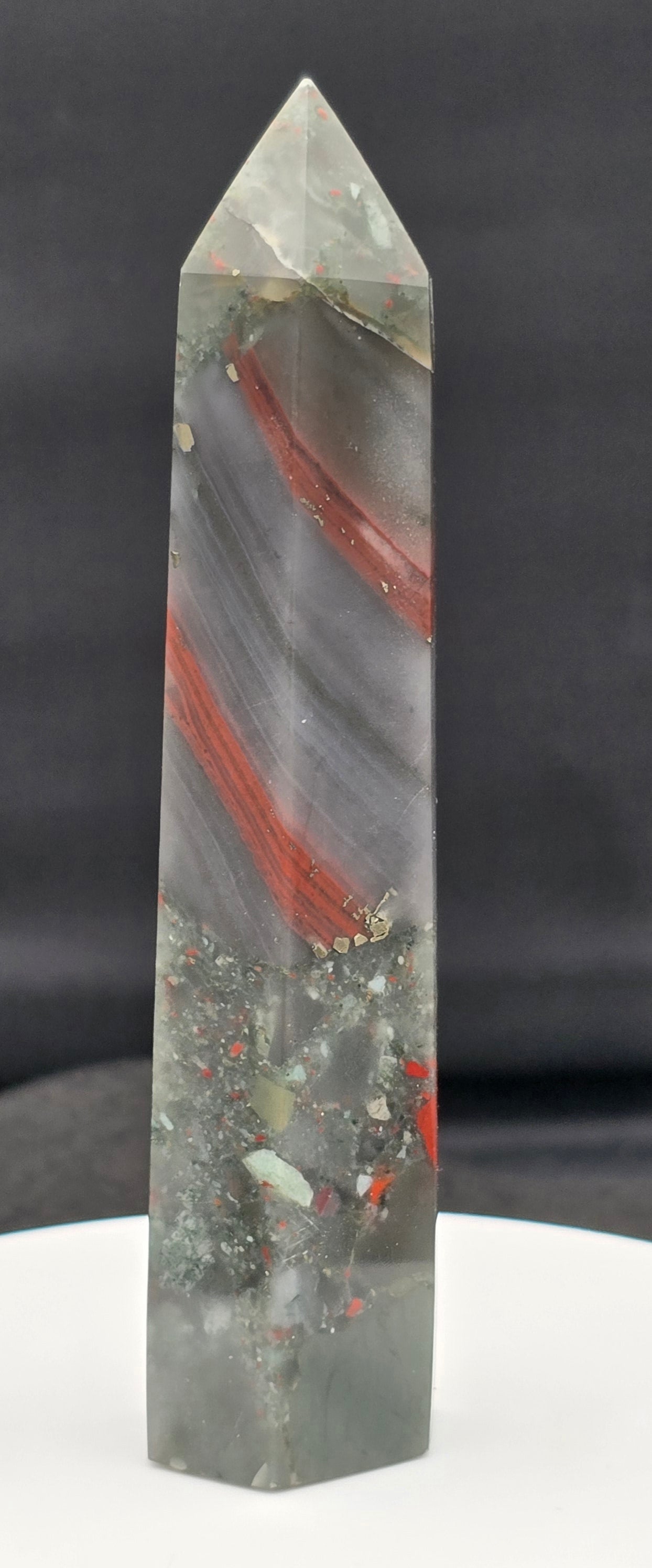 African Bloodstone Tower 4.4"-#5