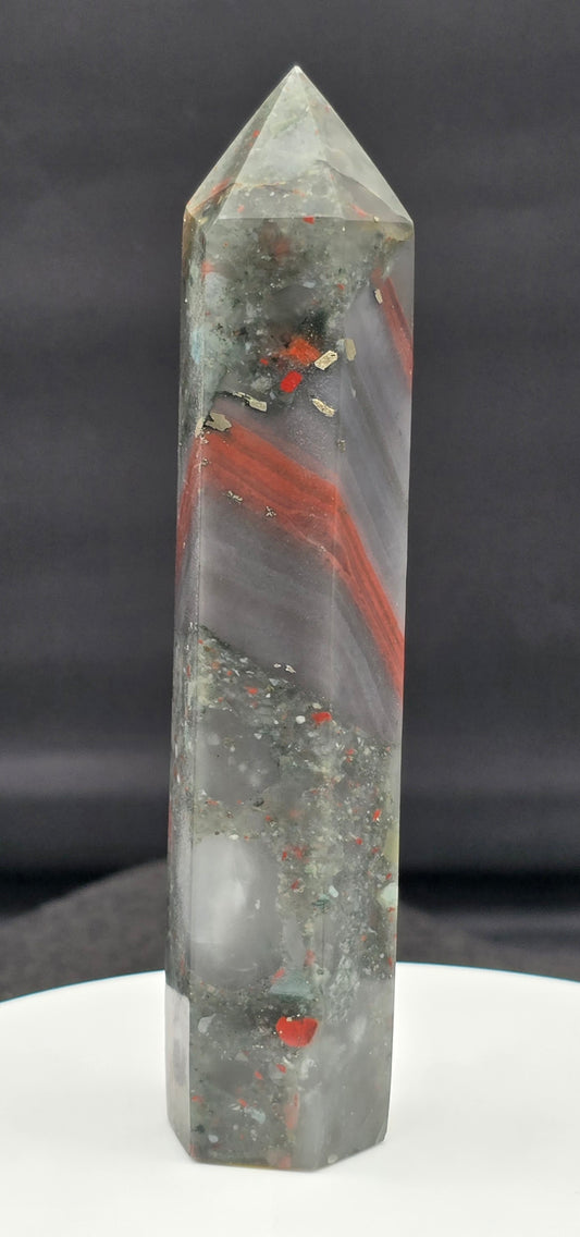 African Bloodstone Tower 4.4"-#5