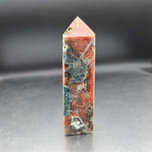 Orange Sunstone and Blue Apatite Tower #1