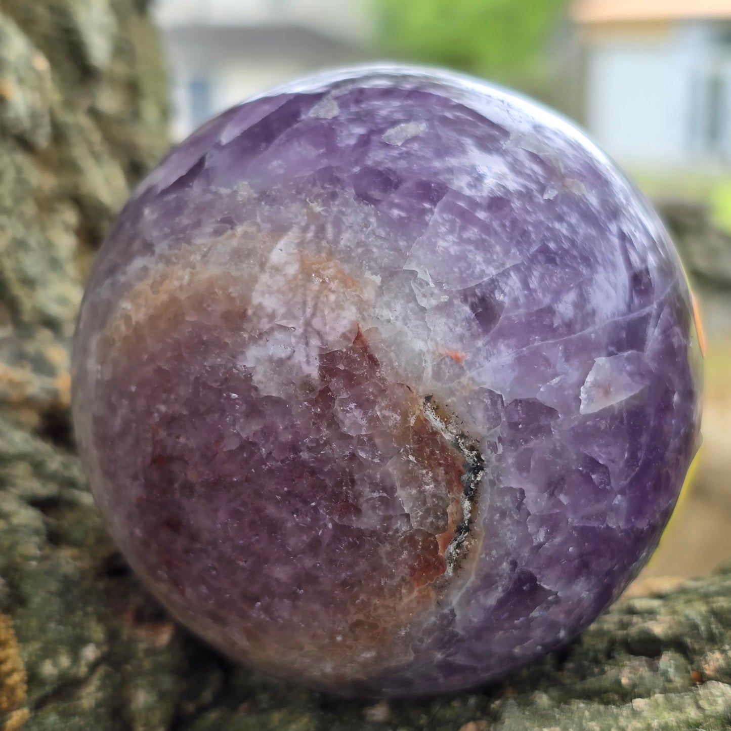 Amethyst Agate Sphere 77.75mm-#1