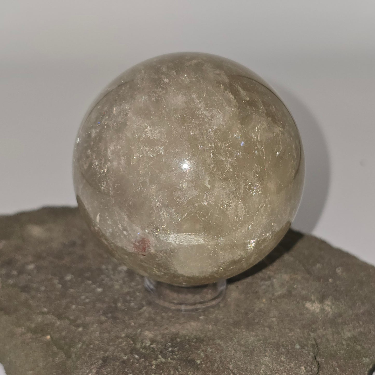 Smoky Citrine with Specks of Hematite Sphere #2