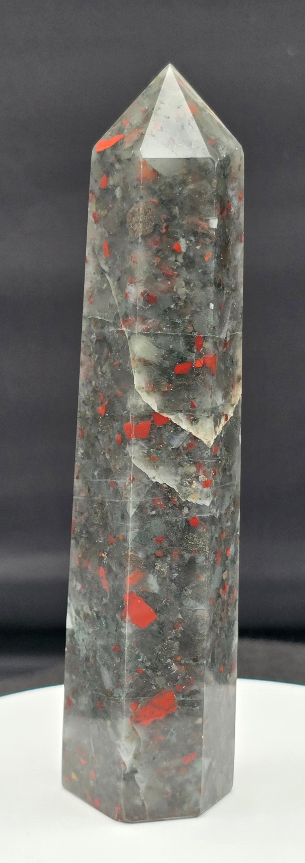 African Bloodstone Tower 4.8"-#6