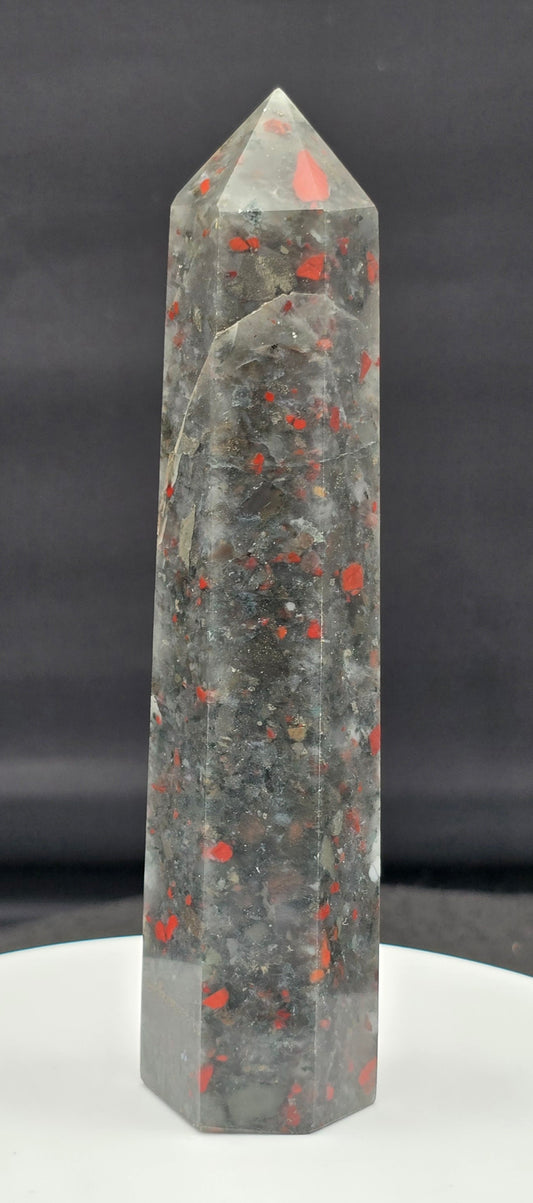African Bloodstone Tower 4.8"-#6