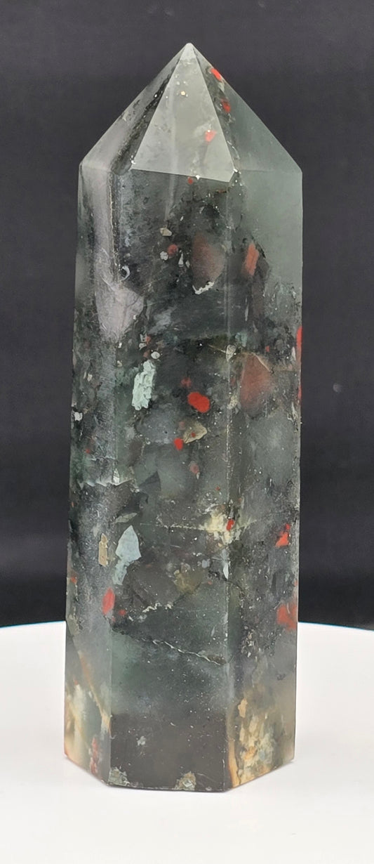 African Bloodstone Tower 3.4"-#2