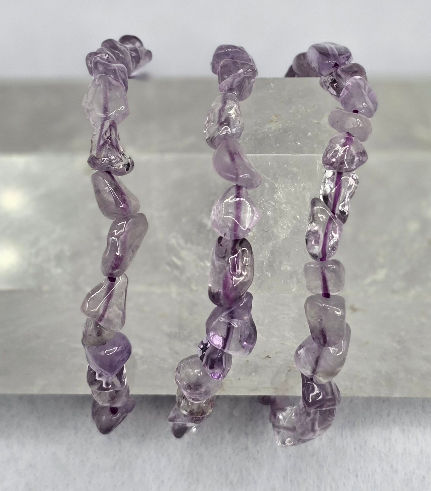 Small Tumble Bracelet - Clear Amethyst