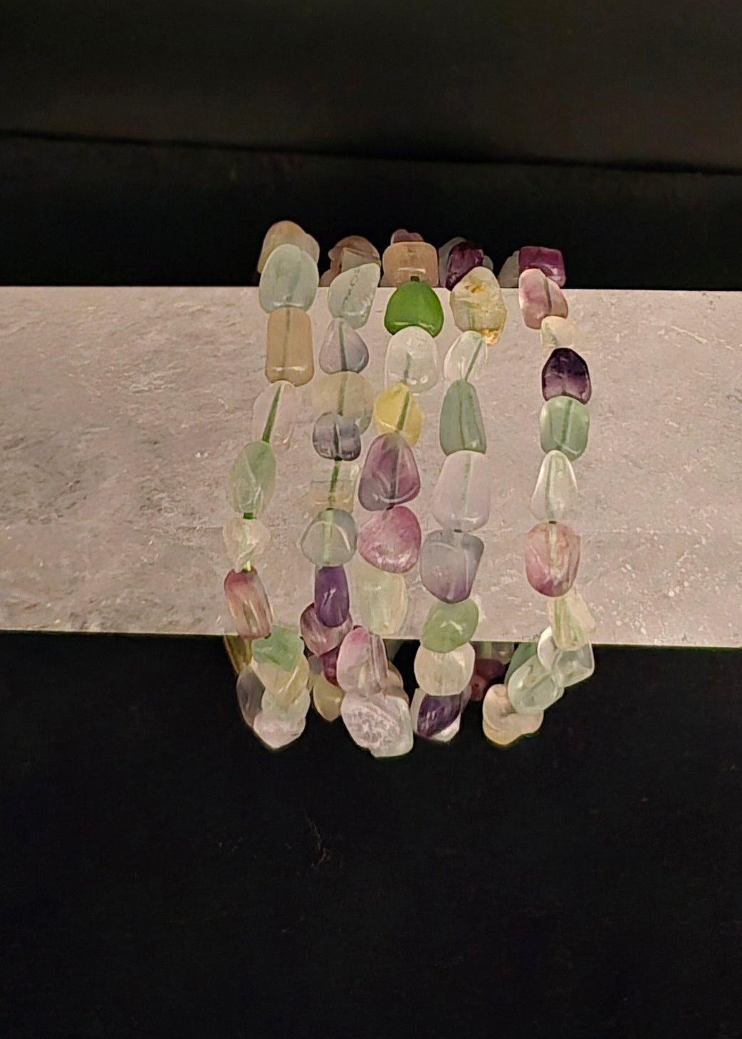 Small Tumble Bracelet - Rainbow Flourite