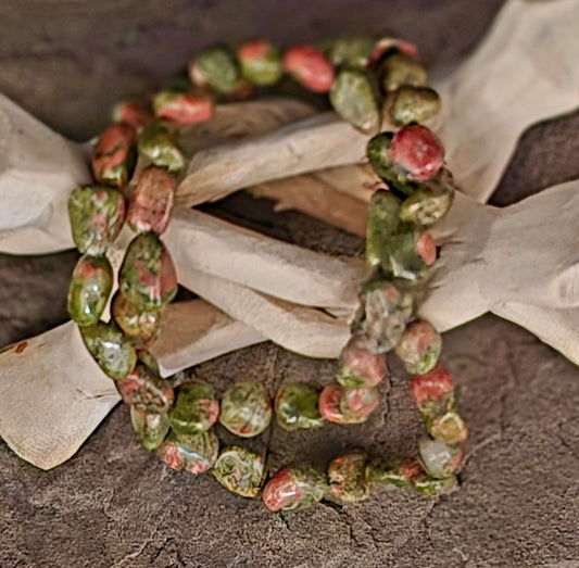 Small Tumble Bracelet - Unakite