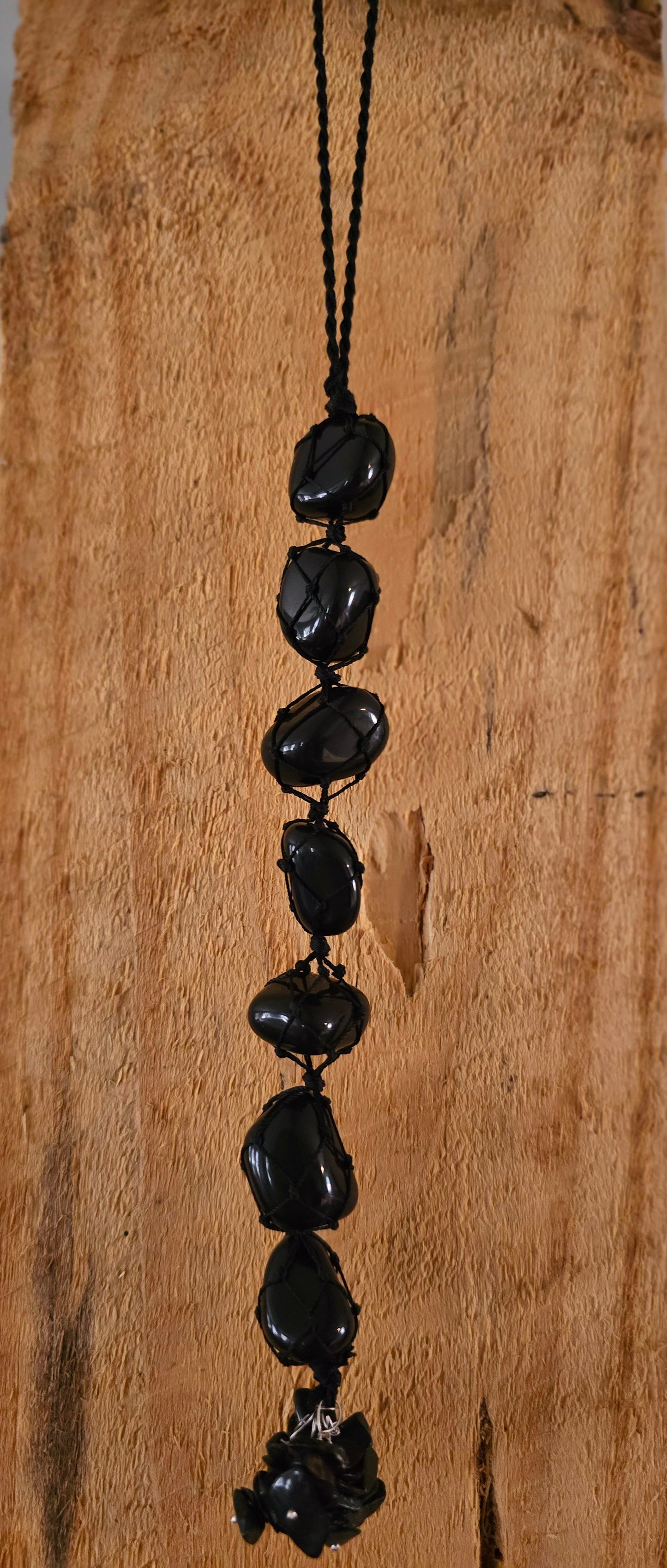 Large Tumble Hanger - Black Obsidian