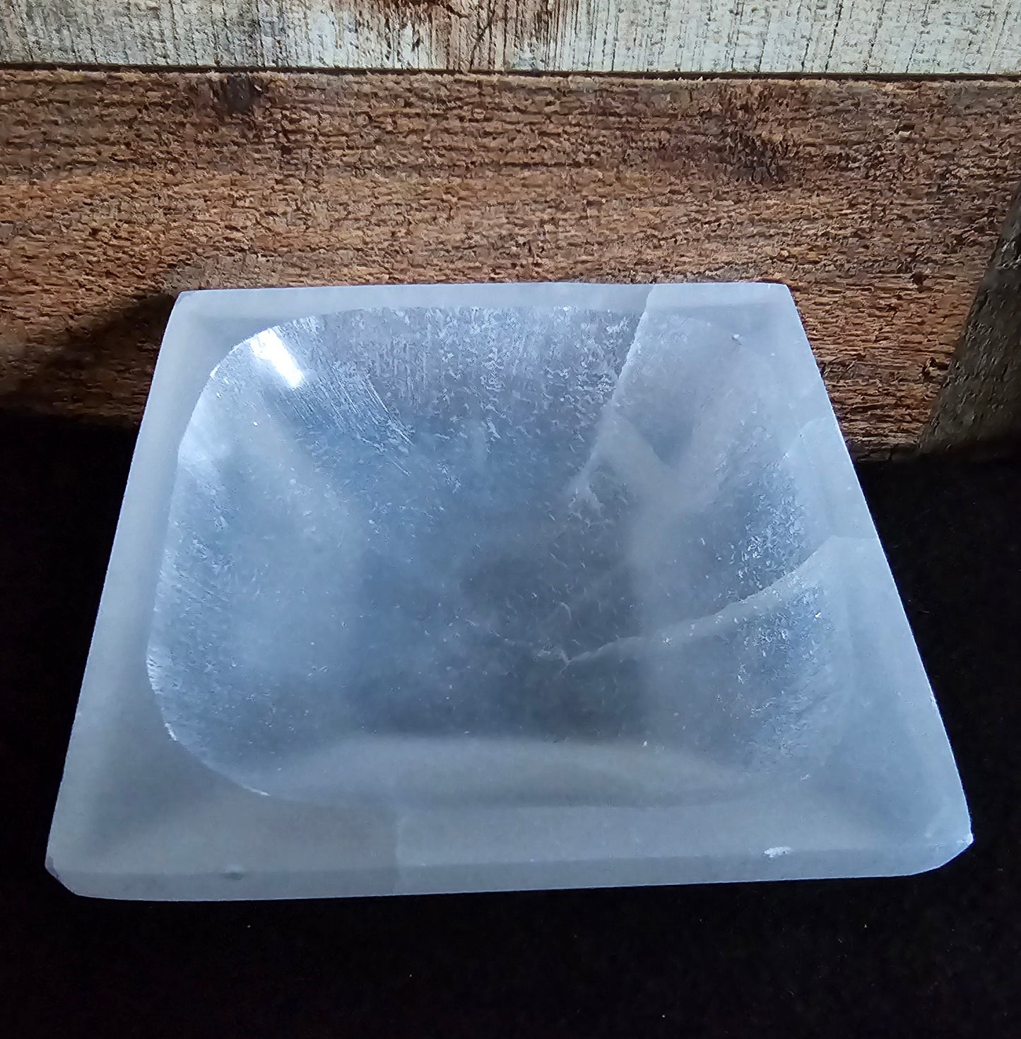 Selenite Square Bowl 5.5"