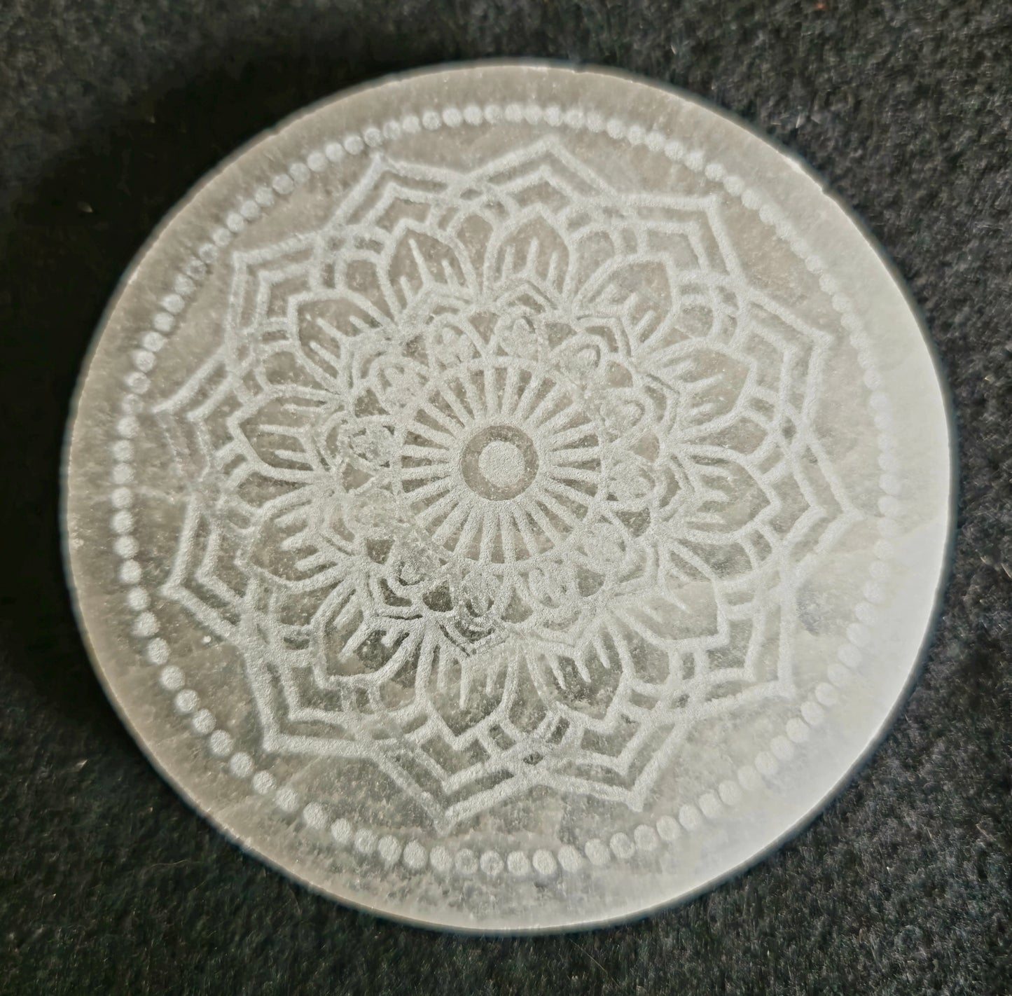 Selenite Flower Charging Plate 4"