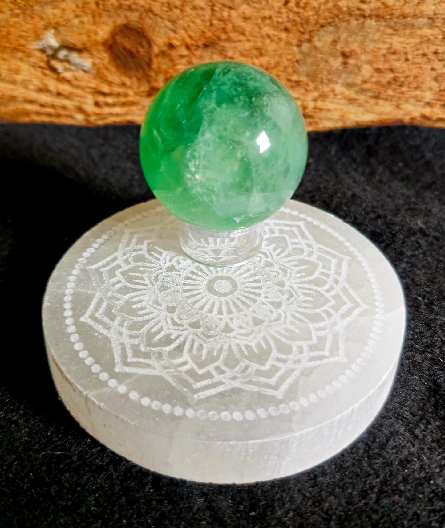 Selenite Flower Charging Plate 4"