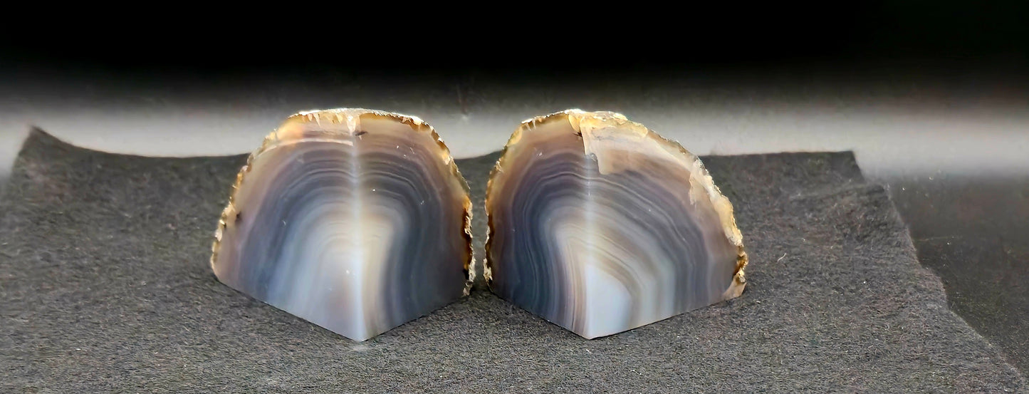 Agate Book End Pair #2